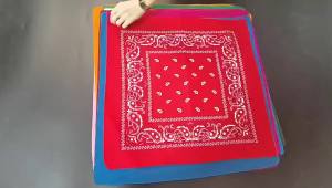 ZEO scarf Handkerchief cashew flower hip-hop Stlye 55x55cm Black Red Headband Printed For Women Men Boys Girls