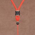 High-End Jade Pendant Hemp Rope for Necklace Handcrafted Braided Cord for Men and Women in Black Rosewood. 