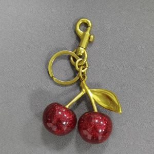 Creative Exquisite Car Key Ring Handbag Pendant Womens Bag Jewelry BagCharm Cherry Crystal Stylish