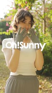 Ohsunny Găng tay nữ bảo vệ khỏi ánh mặt trời cảm giác mát mẻ găng tay chống trượt chống nắng chống UV UPF 50 +