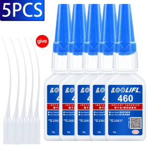 LOOLIFL | 460 Super Glue universal Instant Adhesive Quick-drying Cyanoacrylate for Leather Rubber Wood Metal Strong Bond Liquid Glue Tool