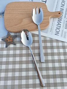 Bộ Nĩa Đũa Bằng Thép Không Gỉ 18-10 Dùng Cho Tiệc Tùng Tự Phục Vụ Chia Phần Salad Đồ Ăn Tây Dụng Cụ Ăn Uống