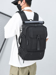 Mens 2025 New Nylon Backpack Large Capacity Travel Business Trip Computer Bag Handheld Luggage Soft Outdoor Function Style