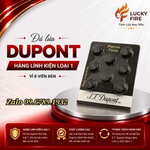 Đá lửa ST Dupont vĩ 8 viên đen