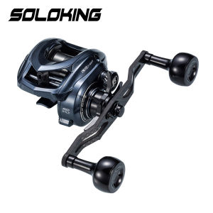 SOLOKING ASHMOON Alloy Baitcasting Reel 12+1BB 6KG Power Long Carbon Handle Fishing Reel for Sea Boat Fishing Saltwater