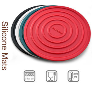 Trivet Mats Silicone Pot Holders Multi-Use Coasters Insulated Round Kitchen Mats Flexible Table Mat or Hot pots and pans Hot Dis