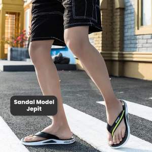 Sandal Jepit Pria Korean Style List Warna Sendal Jepit Cowok Elastis Dipakai Sehari-Hari