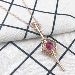 Luminous Glowing Pendant Necklace Knight Spear Necklace Glow In The Dark Pike Necklace for Women Men Halloween Gift
