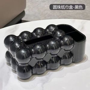 Elegant European Style Integrated Tissue Box Remote Control Storage Holder for Living Room Coffee Table High Aesthetic Value