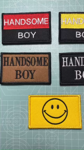 Patch_Velcro dán Handsome Boy - Trai Đẹp thêu tinh xảo mặt gai để dán lên quần áo