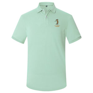 Golf T-shirt Mens Short-Sleeved Polo Shirt Golf Top Clothes Mens Sports Breathable Summer Lapels T