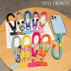 Short Double-Strand Braided Wrist Rope Ins Simple And Fashionable Portable Phone Lanyard Clip Rope Outdoor Travel