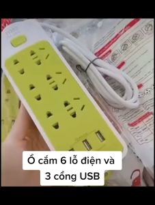 Ổ CẮM 6 LỖ ĐIỆN 3 CỔNG USB phích cắm điện dây dài nhiều lỗ tiện lợi đa năng sạc điện thoại 3 chấu dẹt thông minh LOTA SHOP
