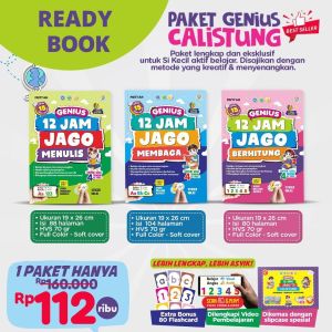 Paket Genius 12 Jam Jago Calistung Buku Baca Tulis Berhitung Anak TK SD Paud