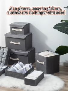🚚【SG spot】 Folding fabric clothing storage box durable wear-resistant large capacity dust proof