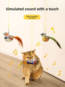 HOOPET | Interactive Self-Entertainment Cat Toy Durable Feather Teaser
