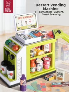 MABAOMABAO | Educational Pretend Play Cash Register and Mini Fridge Toy