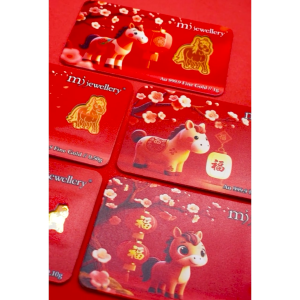 MJ Jewellery 5G Gold Collection 999.9/24K Horse Series Gold Bar F64 (0.1g / 0.2g / 0.5g / 1g)