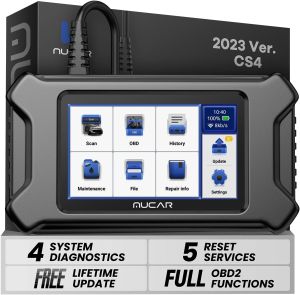 MUCAR CS4 OBD2 Scanner ABS SRS Engine Transmission Systems Auto Diagnostic Tool W 5 Reset Oil/EPB/SAS/TPMS/Throttle Code Reader