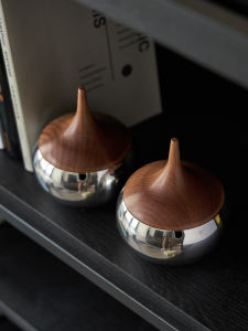 ชามบุหรี่ไม้ชีริชั้นดีสไตล์เรียบง่ายพร้อมฝาปิด ชามบุหรี่สแตนเลส ตกแต่งบ้าน ห้องนั่งเล่น รูปปั้น ตกแต่งบ้าน วัสดุอื่นๆ