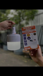 "สว่างนาน...ไม่กลัวดับ"ฺBEWON หลอดไฟฉุกเฉินโซล่าเซลล์ LED 50W