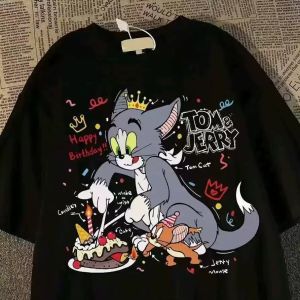 PAZHAOLANG | Plus Size Cartoon Print T-shirt