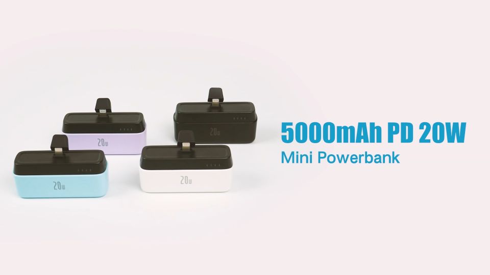 AIRDROPTECH 5000mah Mini Power Bank 20W PD Fast Charging Powerbank Portable Charger Compatible with iPhone 15 /14 /13 12 Series Samsung Android