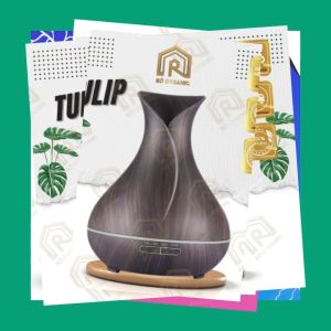 (HCM) Máy Khuếch Tán Tinh Dầu TuLip Sọc Tạo Độ Ẩm Xông Hương Thơm Kháng Khuẩn Giảm Căng Thẳng - Rô Organic