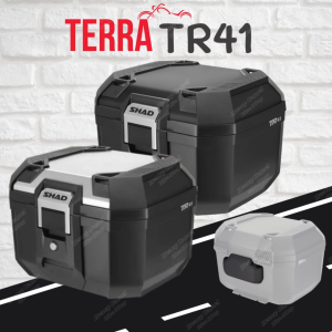 กล่องหลัง SHAD TERRA TR41 ฝาเงิน- ฝาดำ ขนาด 41 ลิตร ทรงเหลี่ยม พลาสติก