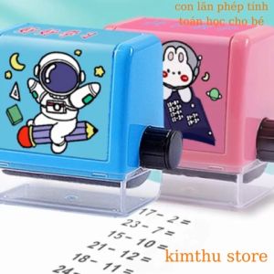 COMBO Con lăn phép tính /dấu mực máy in toán học nhật bản tạo phép tinh cộng trừ nhân chia nhật bản tạo 1000 phép tính - đủ 4 phép cho bé