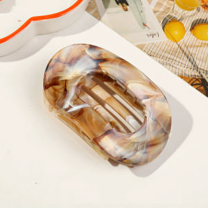 Marble Stripes Duckbill Hair Claw Clips Crab Barrettes Large Hair Clamp Women Acrylic Hairpins Styling Tools Hair Accessories