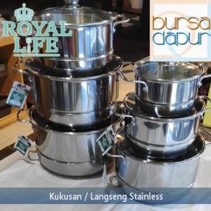 Royal Life Stainless Langseng / Steamer Pot 20 cm / Kukusan Stainless 20 cm