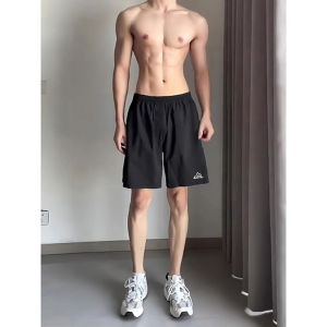 Quick Dry Ice Silk Casual Loose Fitness Shorts for Men Summer Trendy High Street Five Tenths Pants Youth Popular Straight Leg
