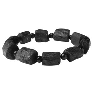 QINBAOSHUIJING | Natural Black Tourmaline Crystal Hand Bracelet