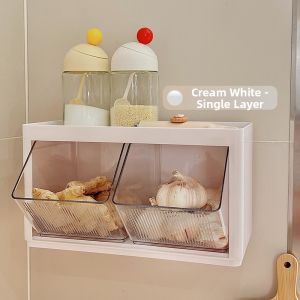 BOZHI | Hanging Drill-Free Garlic Ginger Scallion Spice Storage Rack Multifunctional