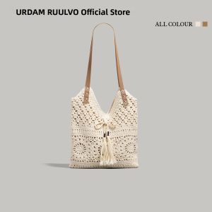 URCDN RDALVO | Boho Style Tassel Perforated Tote Bag