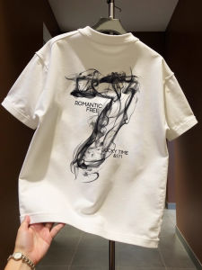 Áo Thun Nam Tay Ngắn Mùa Hè in Số Thời Trang Thường Ngày Cổ Tròn Cotton Thoáng Khí Thoải Mái Phong Cách Đường Phố