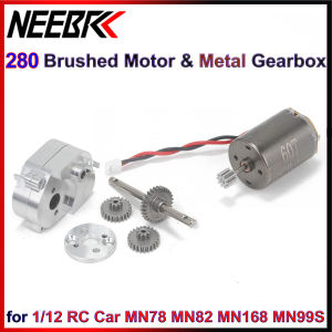 1/12 RC Car Accessories MN78 MN82 MN168 MN99S 280 Brushed Motor Metal Transmission Gearbox Crawler Vehicle Car Upgrade Parts