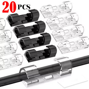 Adhesive Cable Clips Wire Holder For Wall Clear Strong Self-Adhesive Stickers Cord Management Organizer for Desk Car Office Home