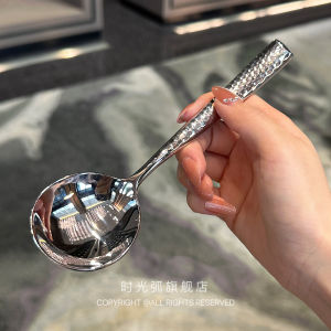 round Head Soup Spoon Children Eating Stainless Steel 316 Milan Dream Hammer Point Spaghetti Server Western Dining Utensils