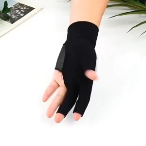 3 Jari Sarung Tangan Biliar Profesional 3 Finger Billiard Glove Pool Cue Shooters Snooke