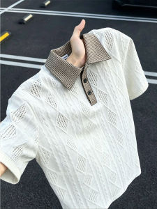ZHUOCAN | Checkered Mesh Breathable Polo