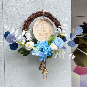 Living Room Dining Room Door Hanging Decorative Flower Ring Wall Decoration Background Wall Clothing Store Door Hanging Ornament Cover up