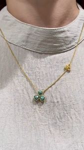 HABIB VIOLA | Oro Italia 916 Yellow Gold Necklace GC30821123(GTURQ)