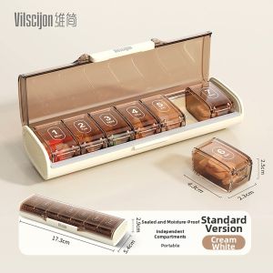 FANSANG | Food-Grade Portable Daily Pill Organizer Large Capacity