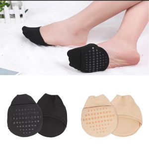 1 pair of breathable womens concealed toe covers padded toe top padded socks with non-slip bottom for heel cushioning