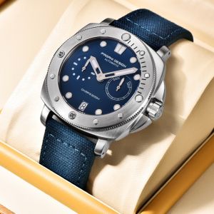 PAGANI DESIGN 2024 ใหม่ 1767 ผู้ชายกีฬานาฬิกากลไกอัตโนมัตินาฬิกา Sapphire สแตนเลส 20Bar นาฬิกาดําน้ํา Montre Homme