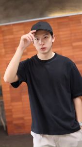 BOYSCODE Topi Baseball Polo Cap Basic Distro Pria Wanita BIG LOGO Hitam Fullblack / Topi Baseball Golf Black