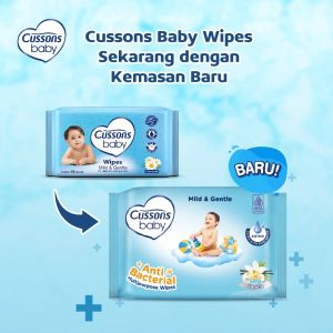 Cussons Baby Wipes Mild & Gentle-Tisu Basah Bayi 45s x3