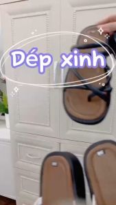 Hàng sẵn kho_Dép xỏ ngón nữ dây mảnh da mềm êm chân cao cấp xịn xò